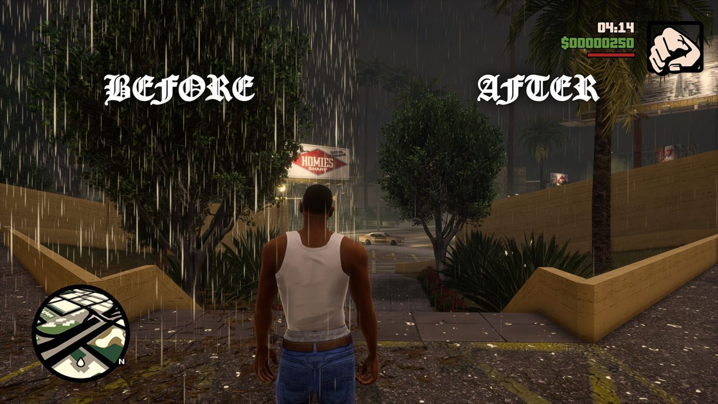 افکت باران در GTA: The Trilogy