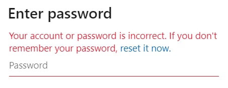 اشتباه بودن ایمیل یا رمز عبور